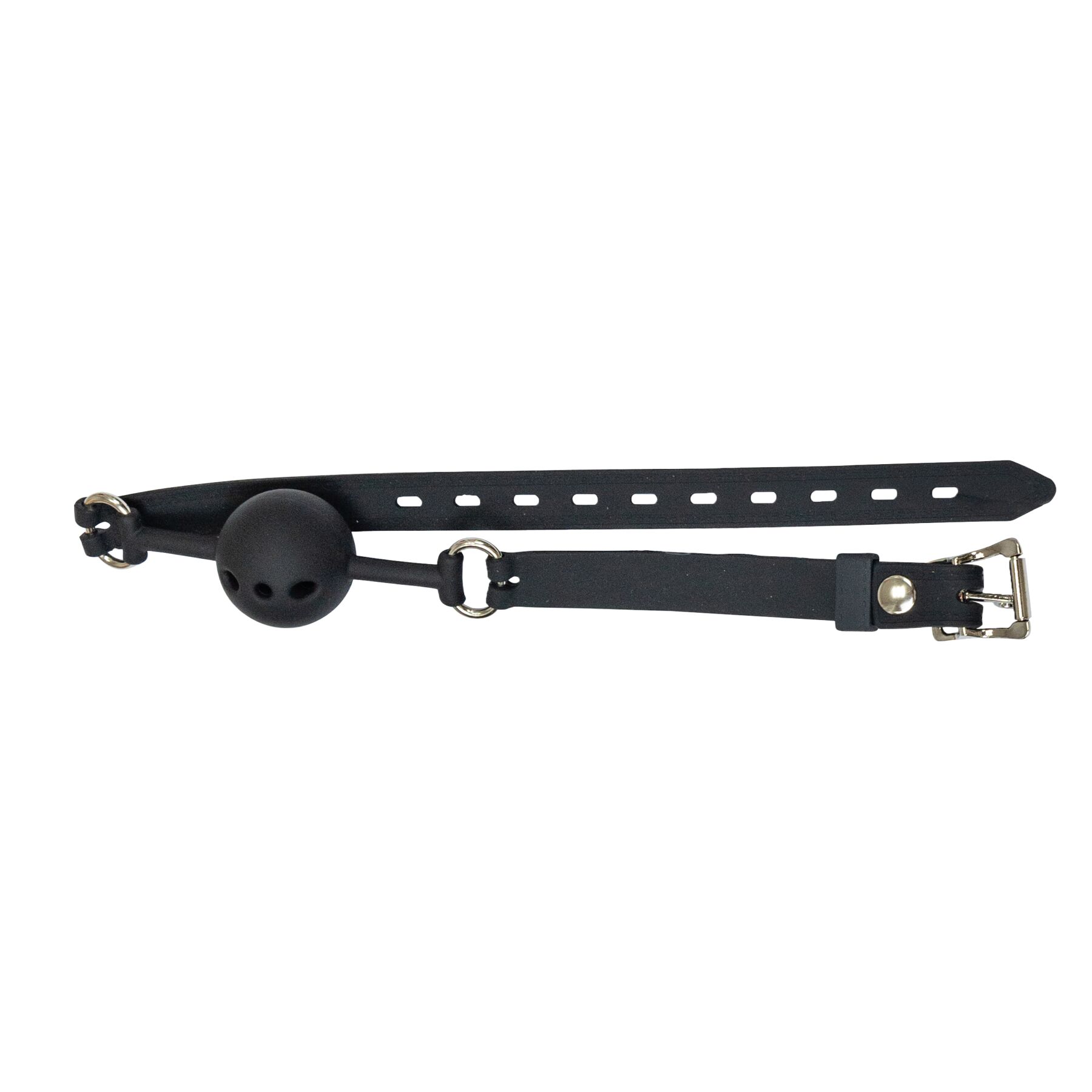 	  Punishment Silicone Ball Gag Black,  