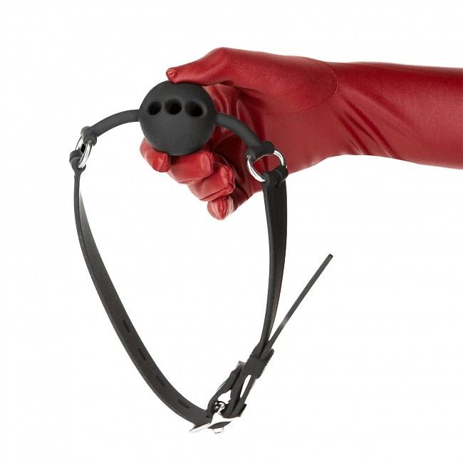 	  Punishment Silicone Ball Gag Black,  