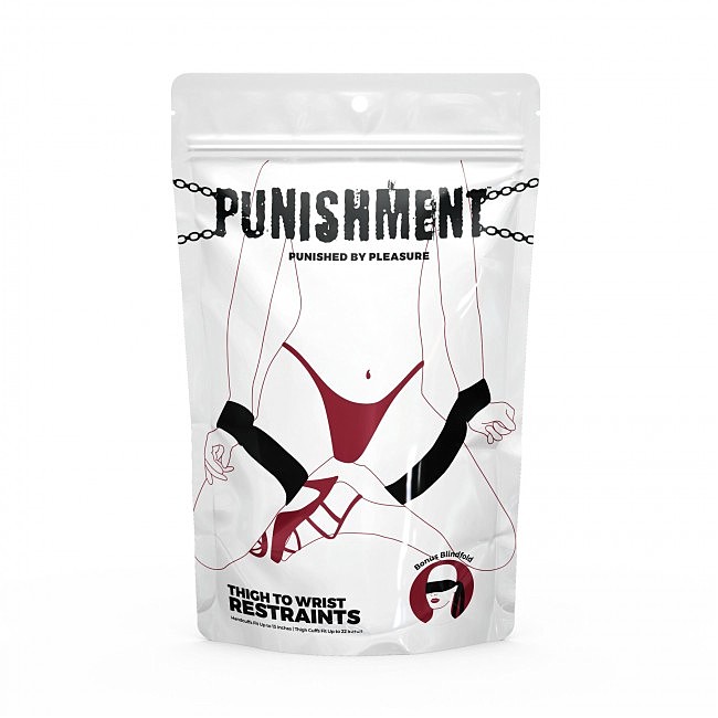      Punishment Thigh to Wrist Restraints Black, 