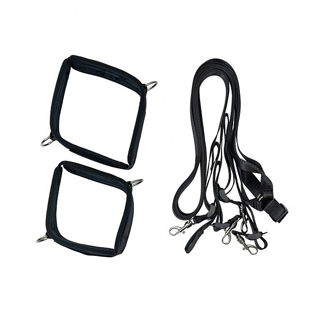    Punishment 5-Piece Bed Restraint Kit Black, 4  + 1 