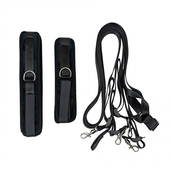    Punishment 5-Piece Bed Restraint Kit Black, 4  + 1 