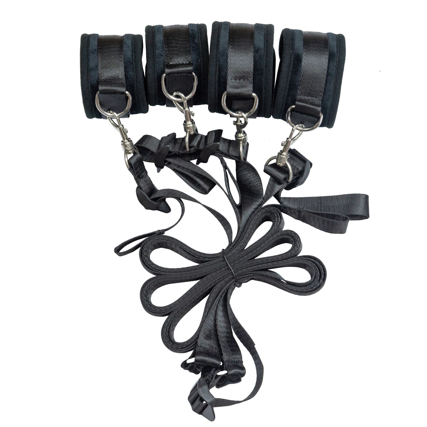    Punishment 5-Piece Bed Restraint Kit Black, 4  + 1 