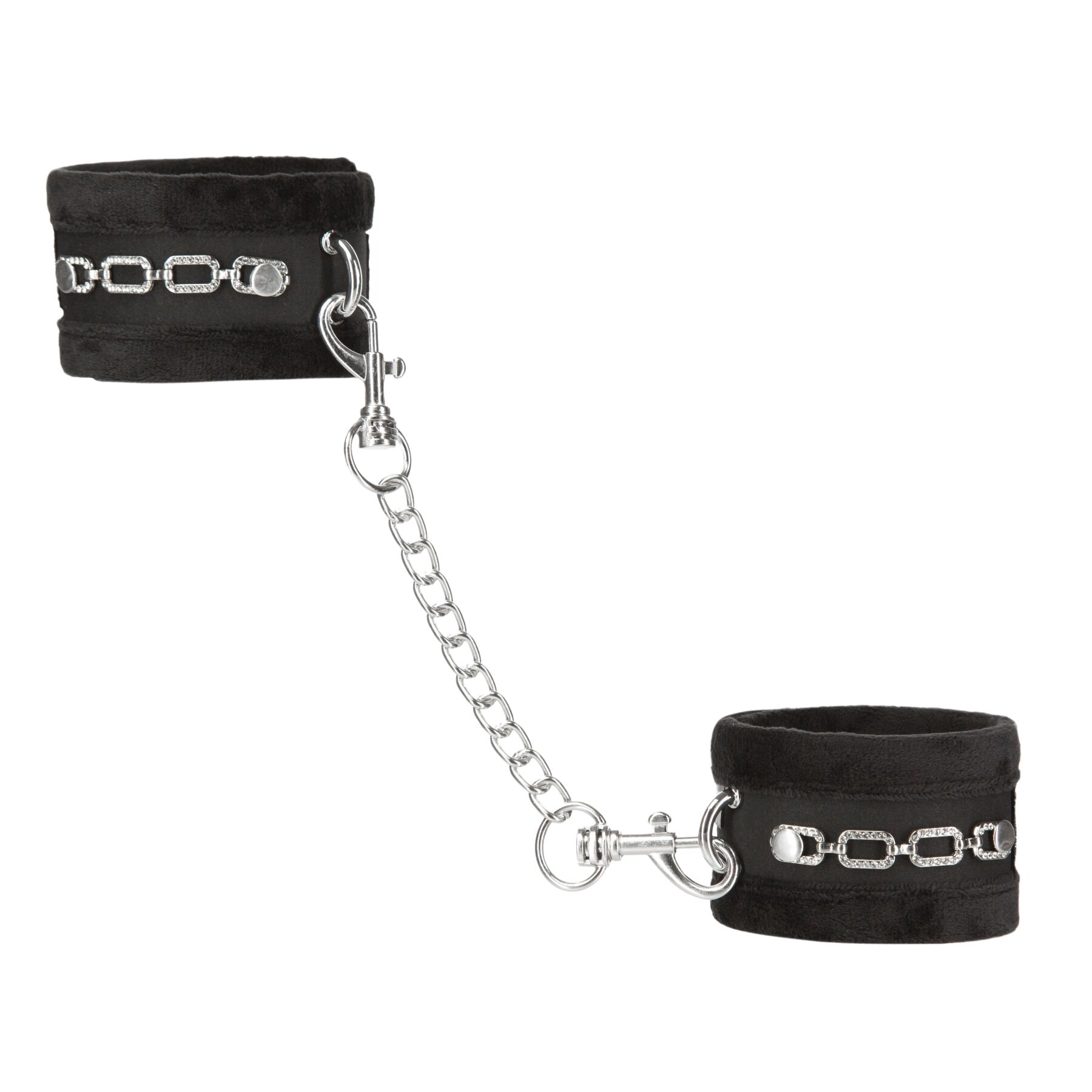  Punishment Crystal Detail Handcuffs Black,    