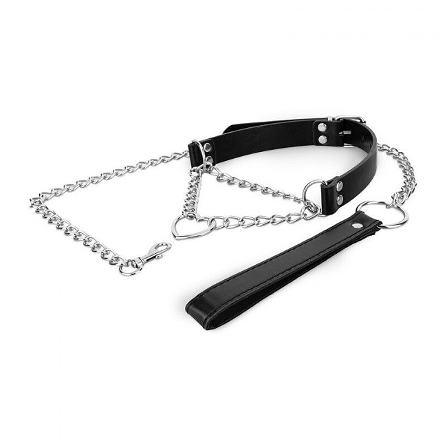    Bedroom Fantasies Collar with Chain Silver, -