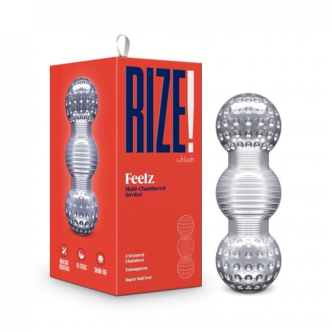    Rize by Blush Feelz Masturbator Clear, , 15,2  5 