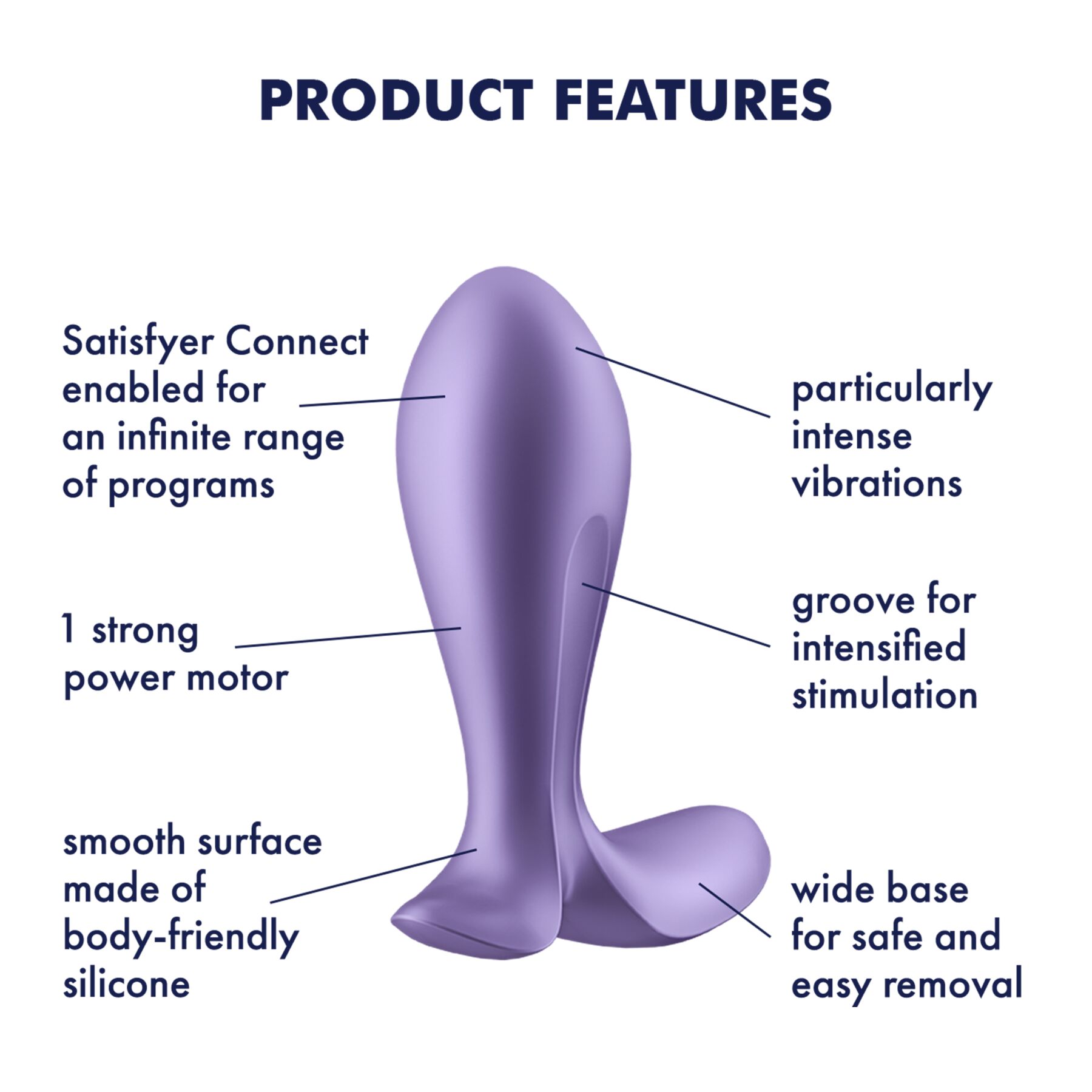  -   Satisfyer Intensity Plug Purple, 12  , 9  2,5 