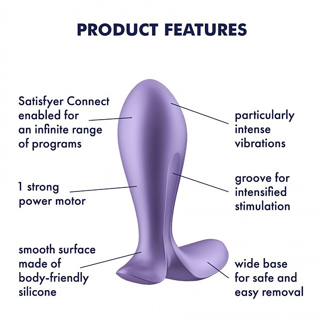  -   Satisfyer Intensity Plug Purple, 12  , 9  2,5 