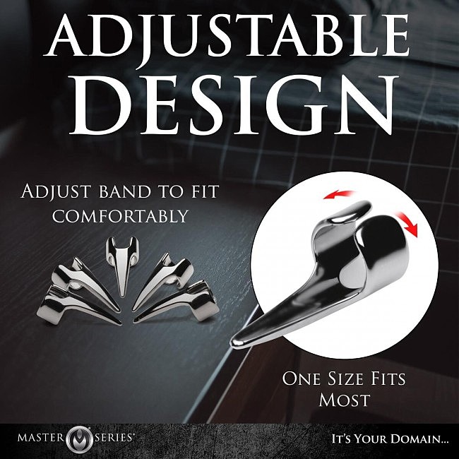     Master Series Five-Piece Sensation Claw Rings Silver, 5 