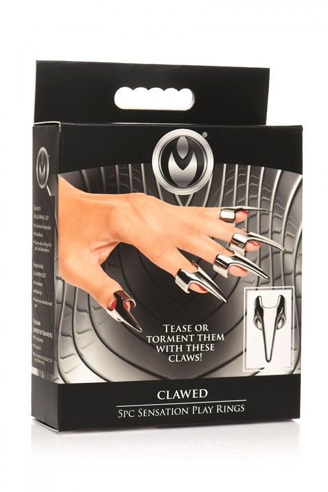     Master Series Five-Piece Sensation Claw Rings Silver, 5 