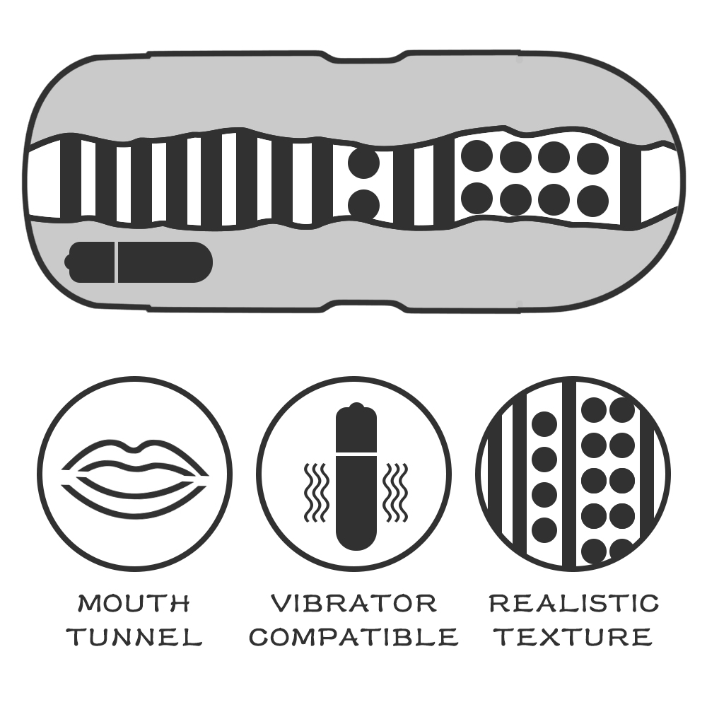 �����������-����� � ������� Sex In A Can Mouth Lotus Tunnel Vibrating, ���������, ��������� � �������