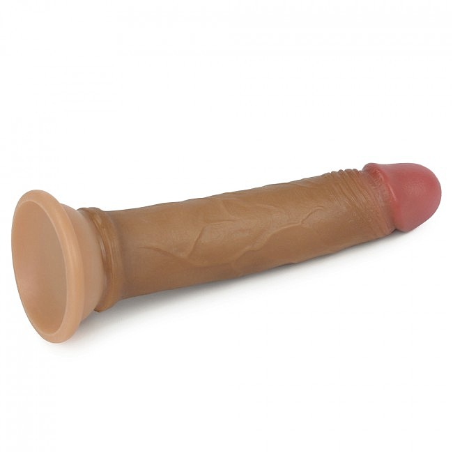    LoveToy Dual-Layered Silicone Cock 7 Brown, 18,5  3,4 