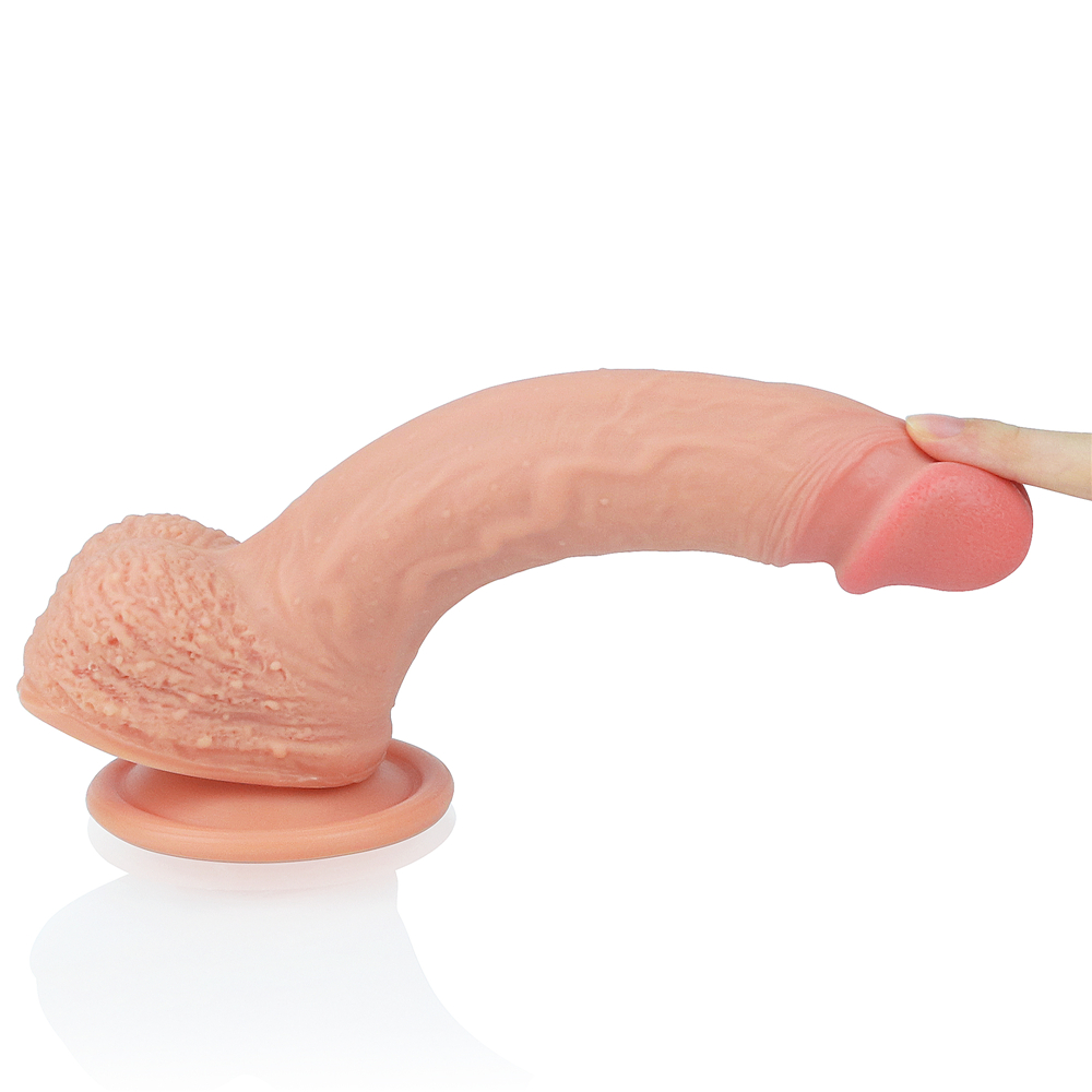 �������������-��������� LoveToy Dual-Layered Silicone Cock 8.5 Flesh, 22 � 3,8 ��