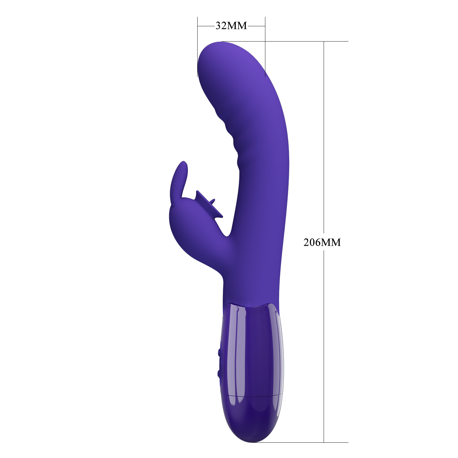 ��������-������ Pretty Love Cerberus Licking Vibrator Blue, ��������� ������, 20,6 � 3,2 ��