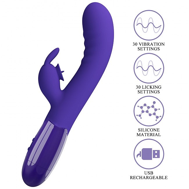 - Pretty Love Cerberus Licking Vibrator Blue,  , 20,6  3,2 