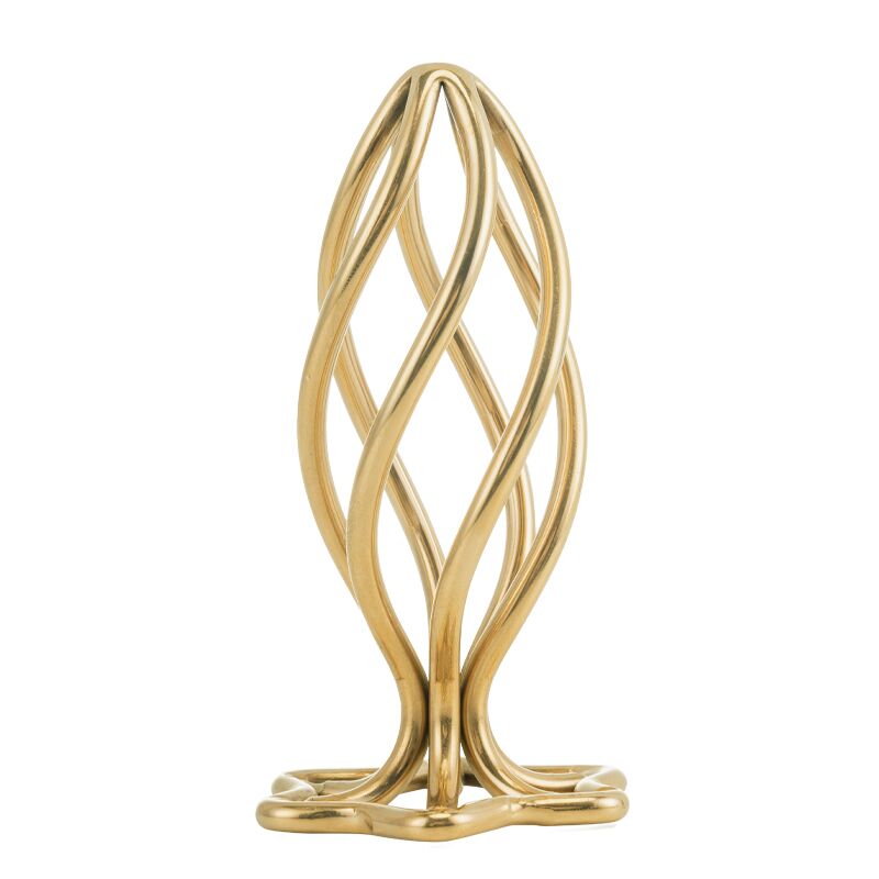 �������� ������ ���������� LOCKINK SEVANDA Hollow Spiral Golden Metal Anal Plug, ����������