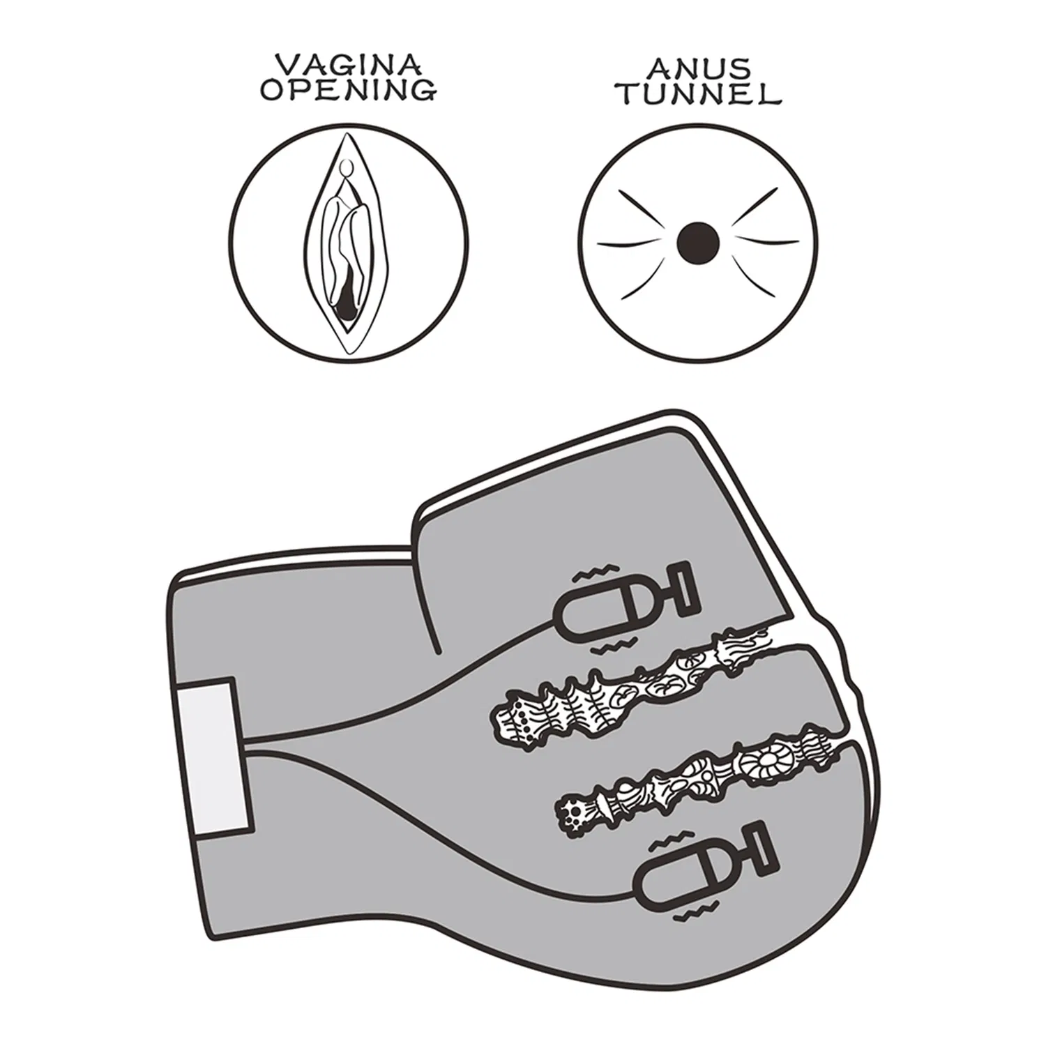 ����������� ����+������ � ��������� Streetgirls 01 Dual Motor Sensation Pulse, 18 � 18,5 � 14 ��