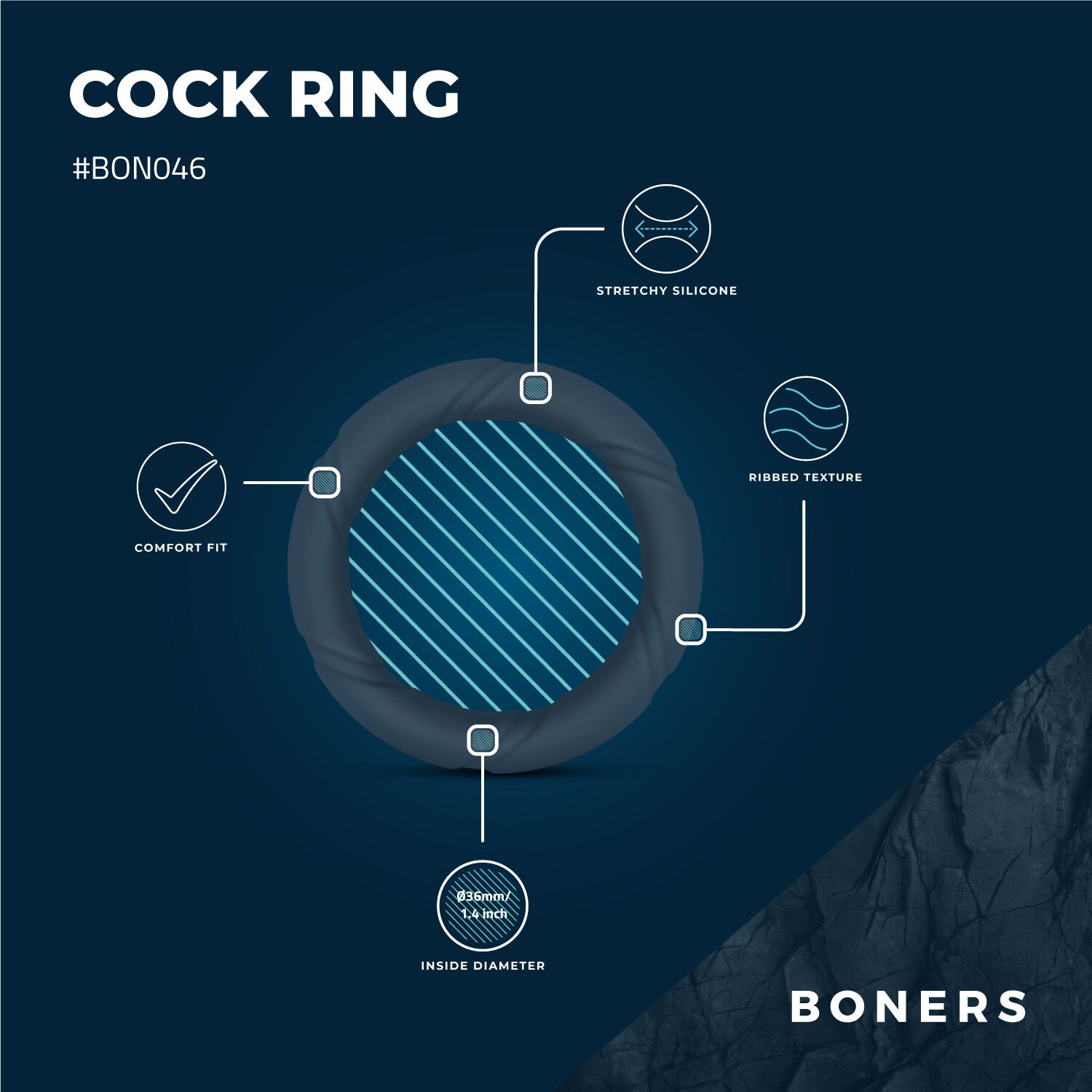 ����������� ������ �� ������� ���� Boners Ergo Cockring, �����
