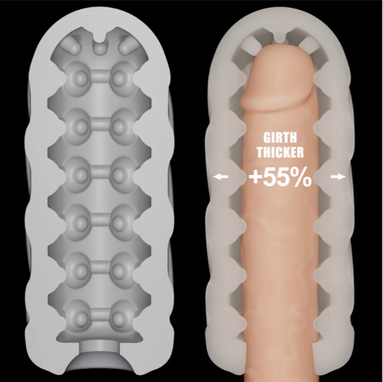  — Knights Ring Vibrating Dual Purpose Sleeve-Spiral 
 