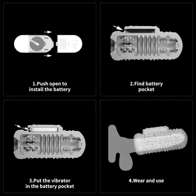  Knights Ring Vibrating Dual Purpose Sleeve-Drip,  , 13,5  6,5 