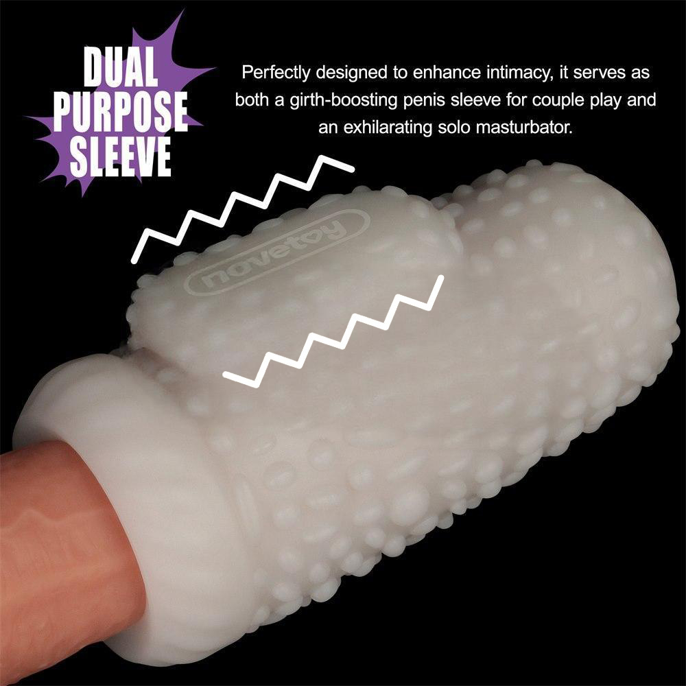 ����������� Knights Ring Vibrating Dual Purpose Sleeve-Drip, ������� ������������, 13,5 � 6,5 ��