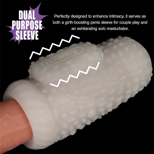  Knights Ring Vibrating Dual Purpose Sleeve-Drip,  , 13,5  6,5 