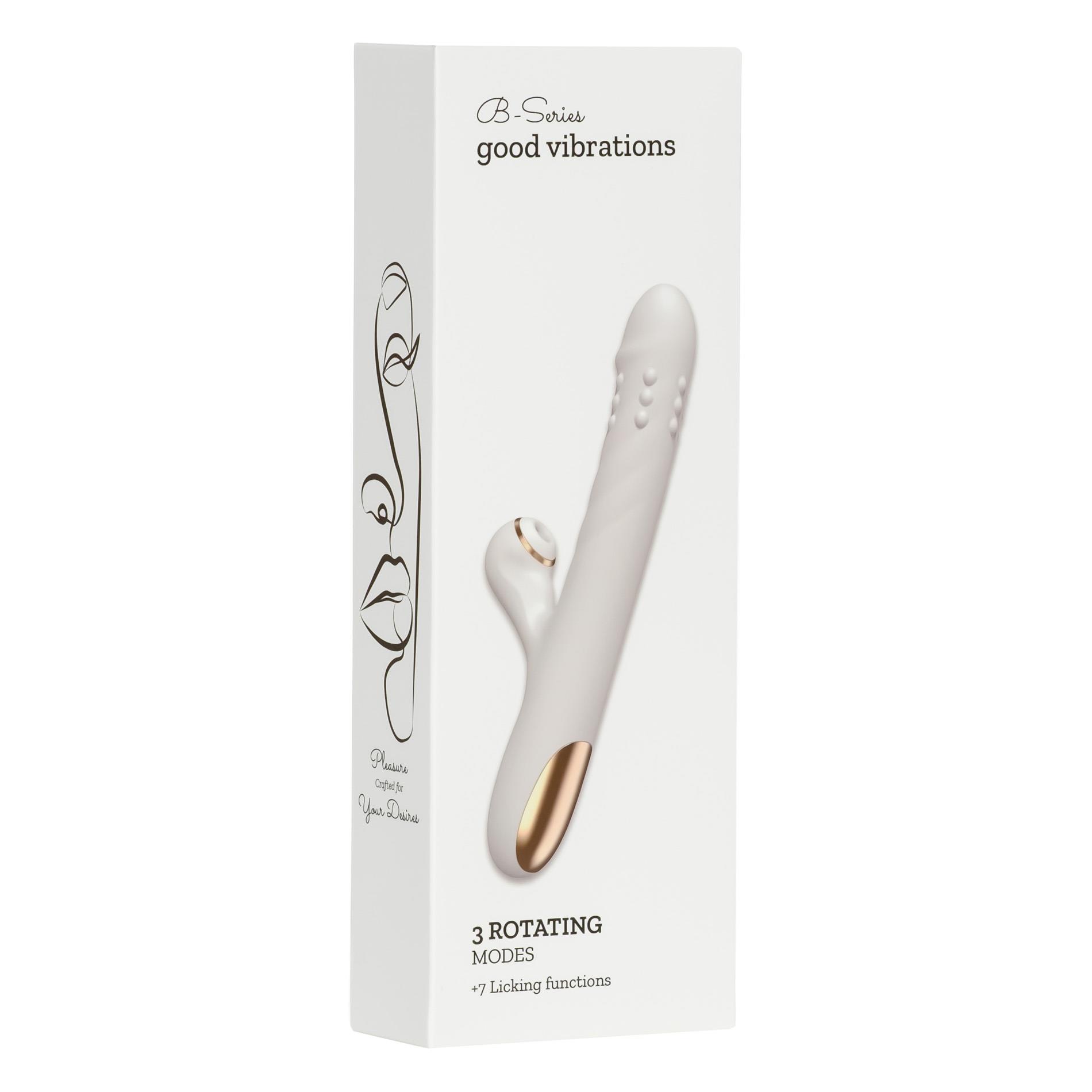 ��������-������ Boys of Toys Silicone Vibrator 3 rotating + 7 sucking functions, 23,5 � 3,5 ��