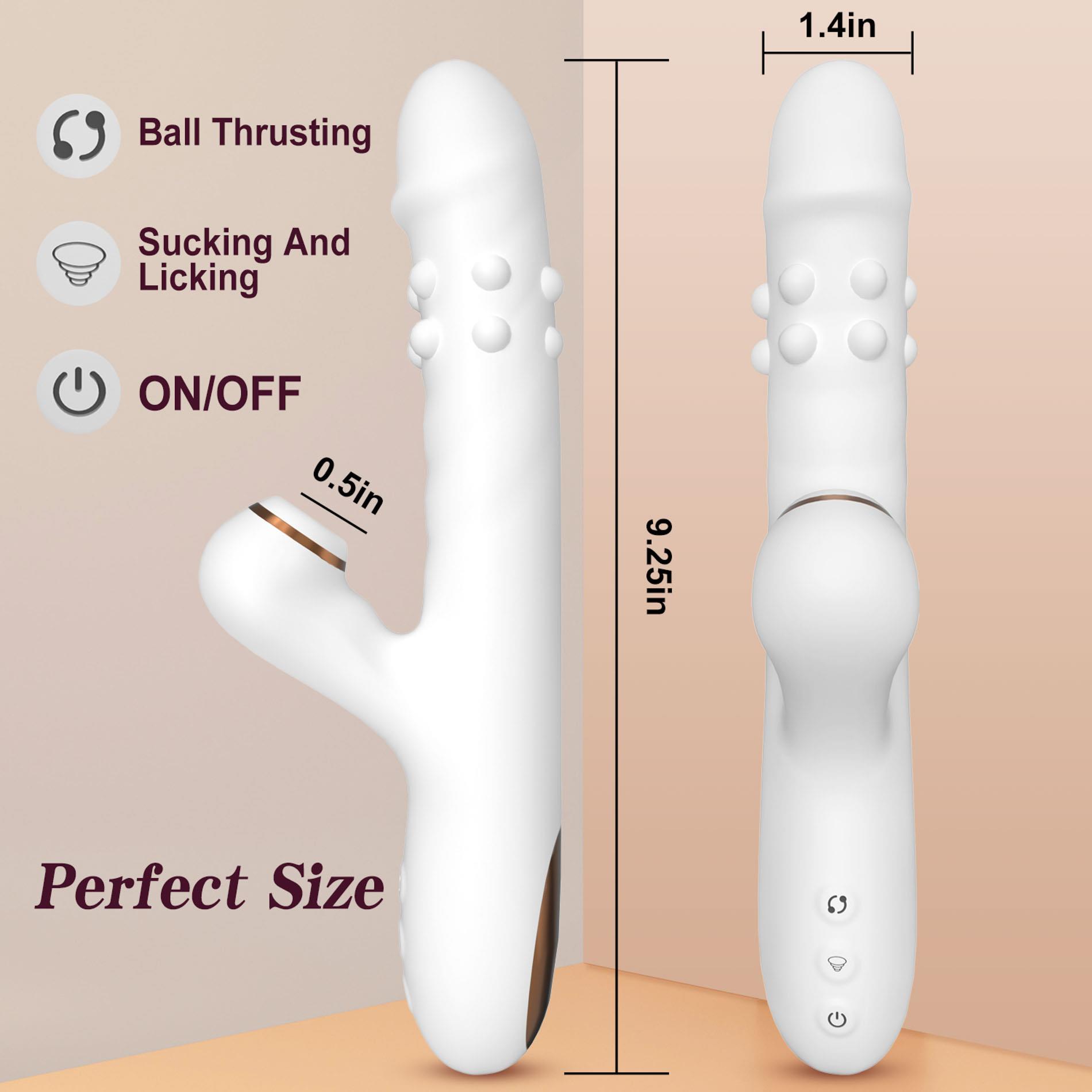��������-������ Boys of Toys Silicone Vibrator 3 rotating + 7 sucking functions, 23,5 � 3,5 ��