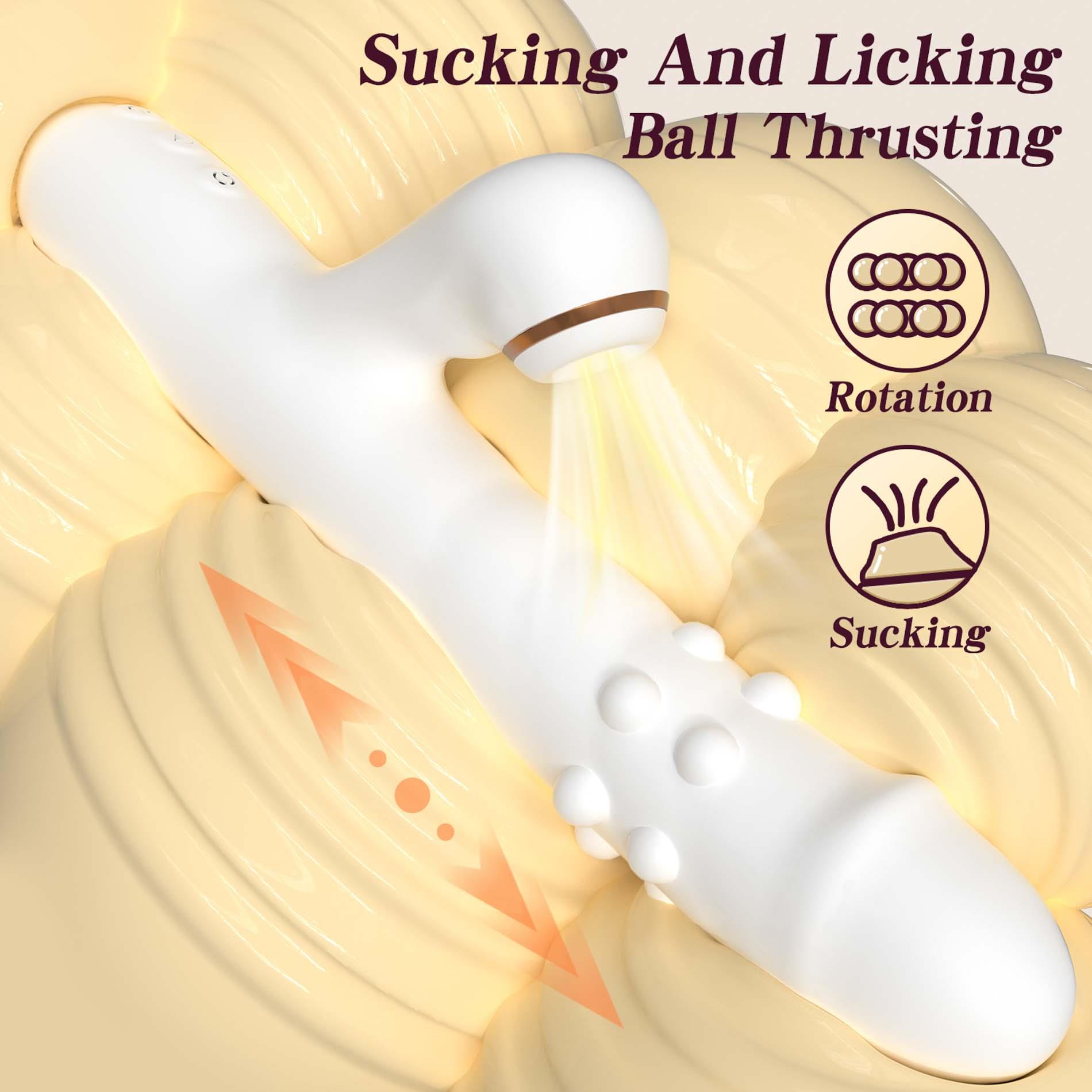 ��������-������ Boys of Toys Silicone Vibrator 3 rotating + 7 sucking functions, 23,5 � 3,5 ��