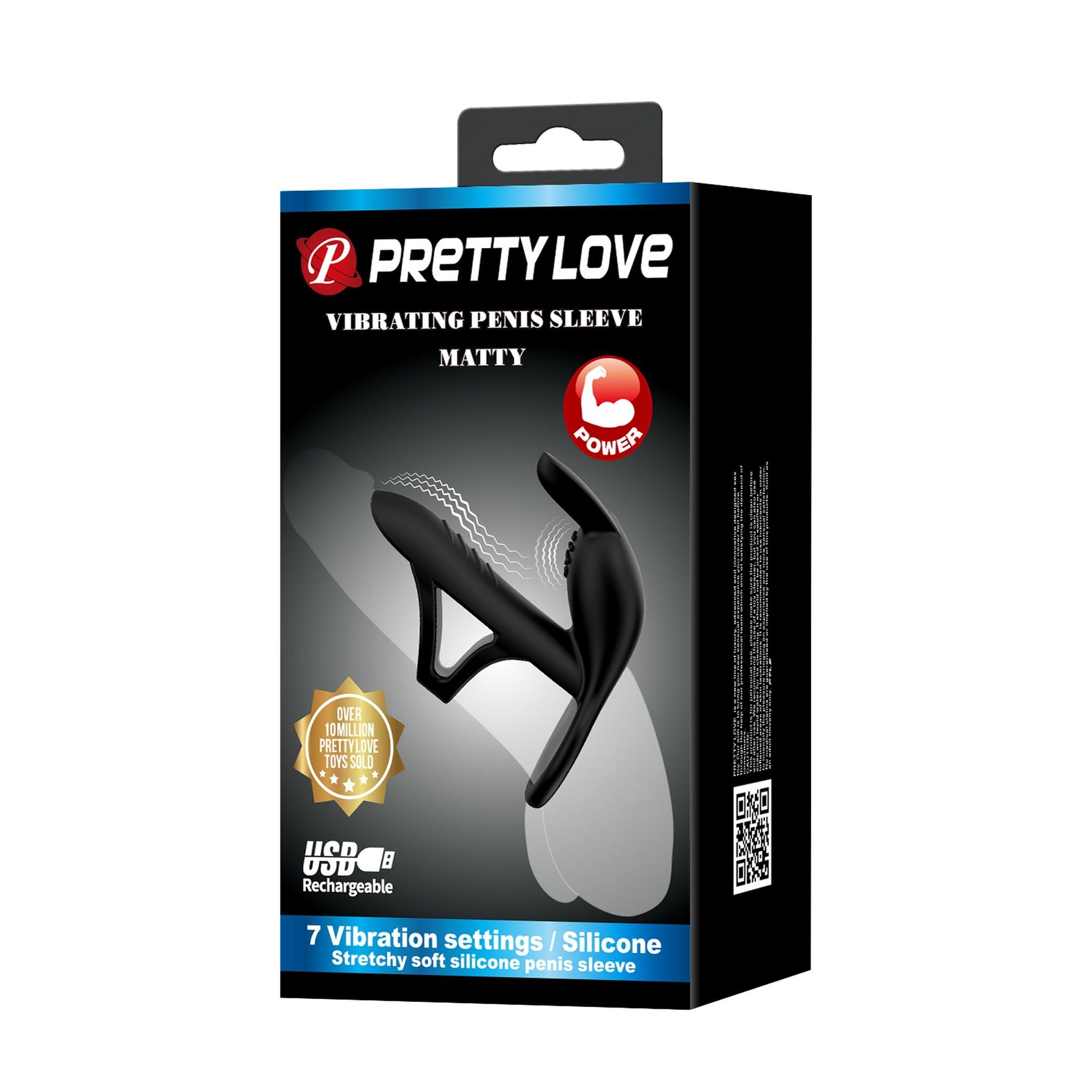������������ �� ���� Pretty Love Vibrating Penis Sleeve MATTY, �� ����������� �������