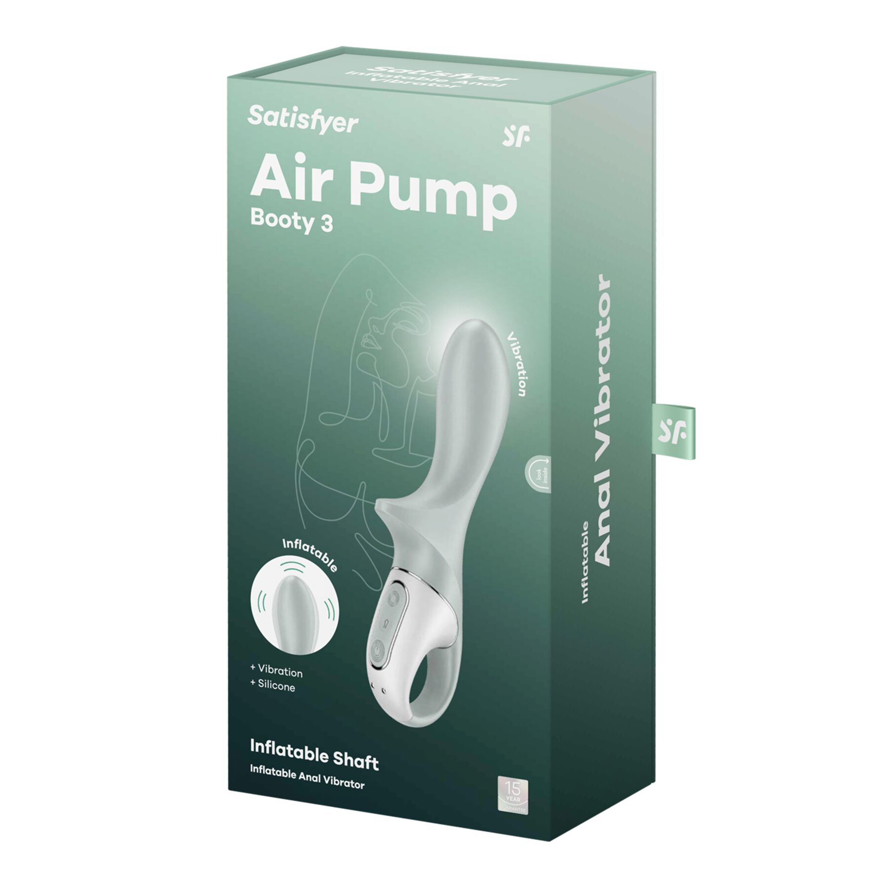 �������� �������� Satisfyer Air Pump Booty 3, �������� ������� + 12 ������� ��������, 19 � 3,6-4,1 ��