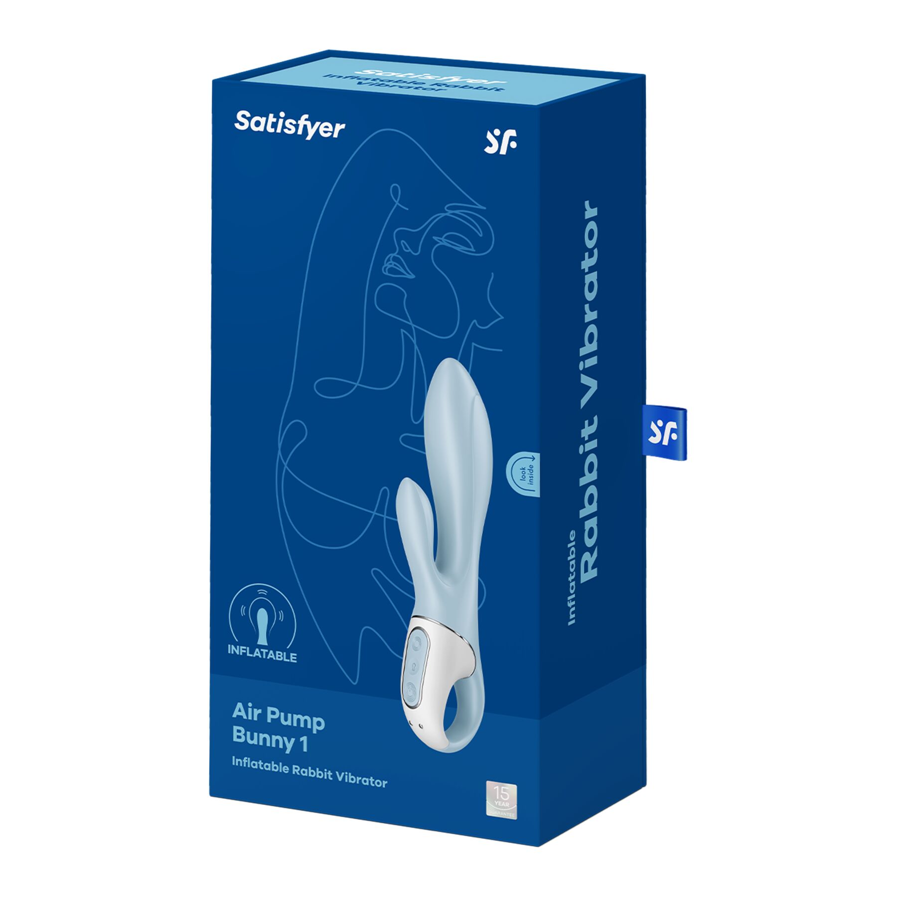 ��������-������ �������� Satisfyer Air Pump Bunny 1, 12 ������� ��������, 20,6 � 3,1 ��