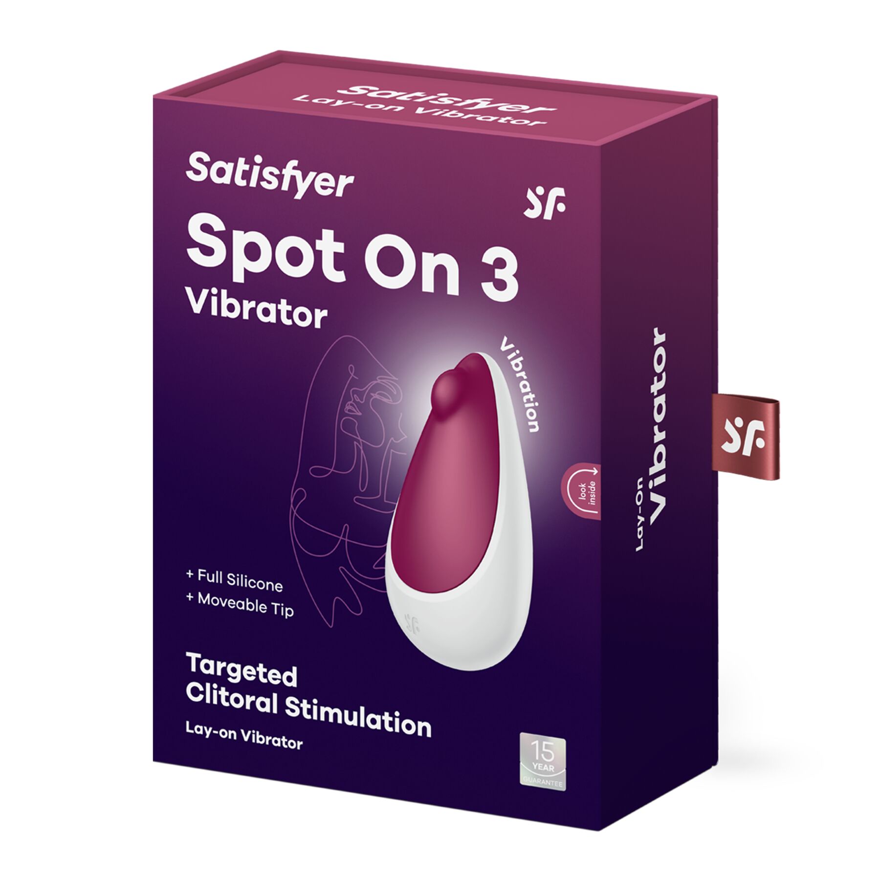 �������� ��� ���������� ������� Satisfyer Spot On 3 Berry, 12 ������� ��������, 5,7 × 9 × 3,2 ��