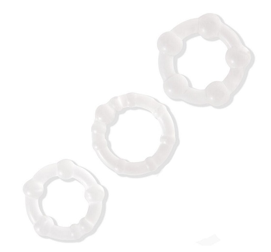 ����� ����������� ����� � Power Plus Triple Beaded Ring Set Clear

