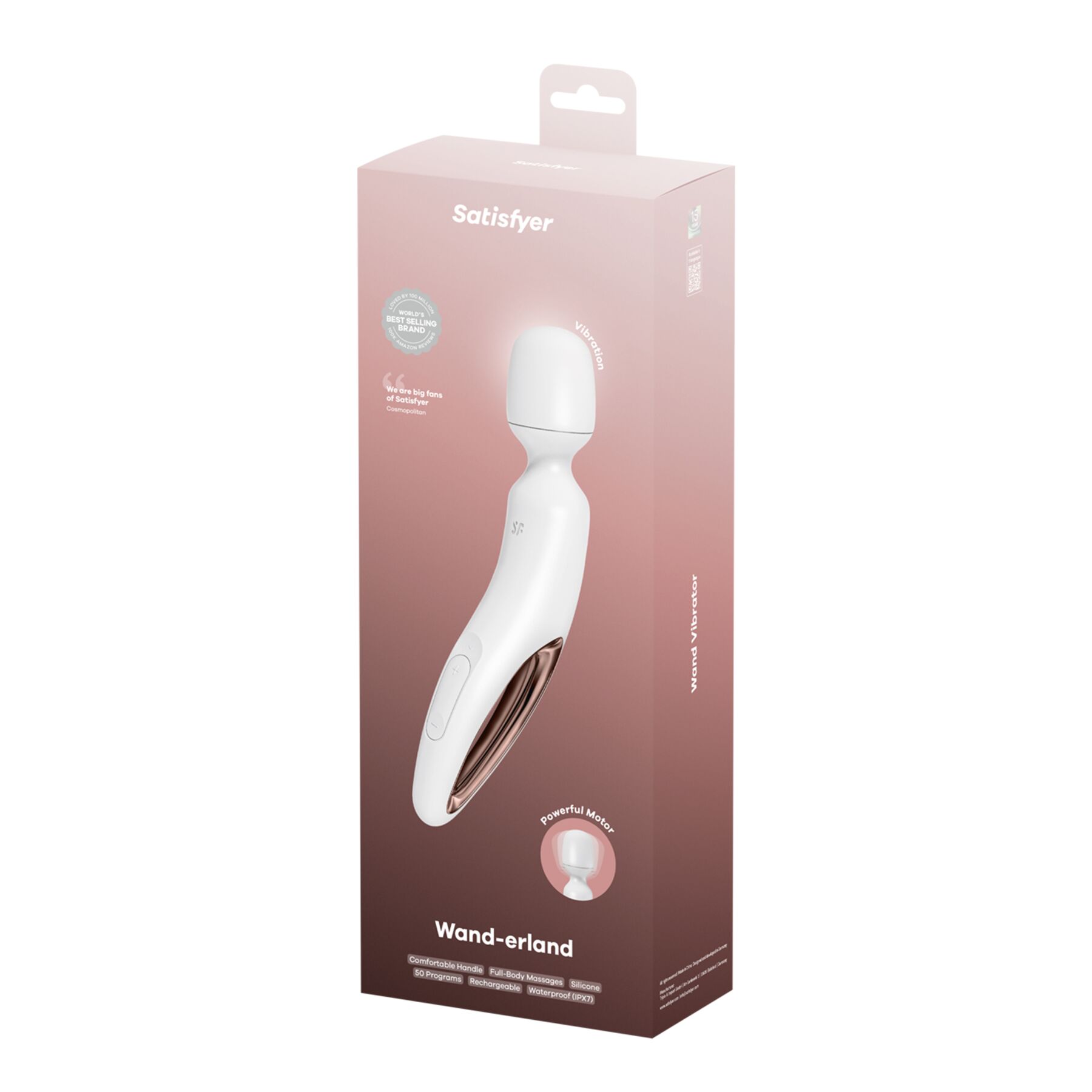 ������������� Satisfyer Wand-erland White/Rosegold, 50 ��������� ��������, 30 � 5,4 ��