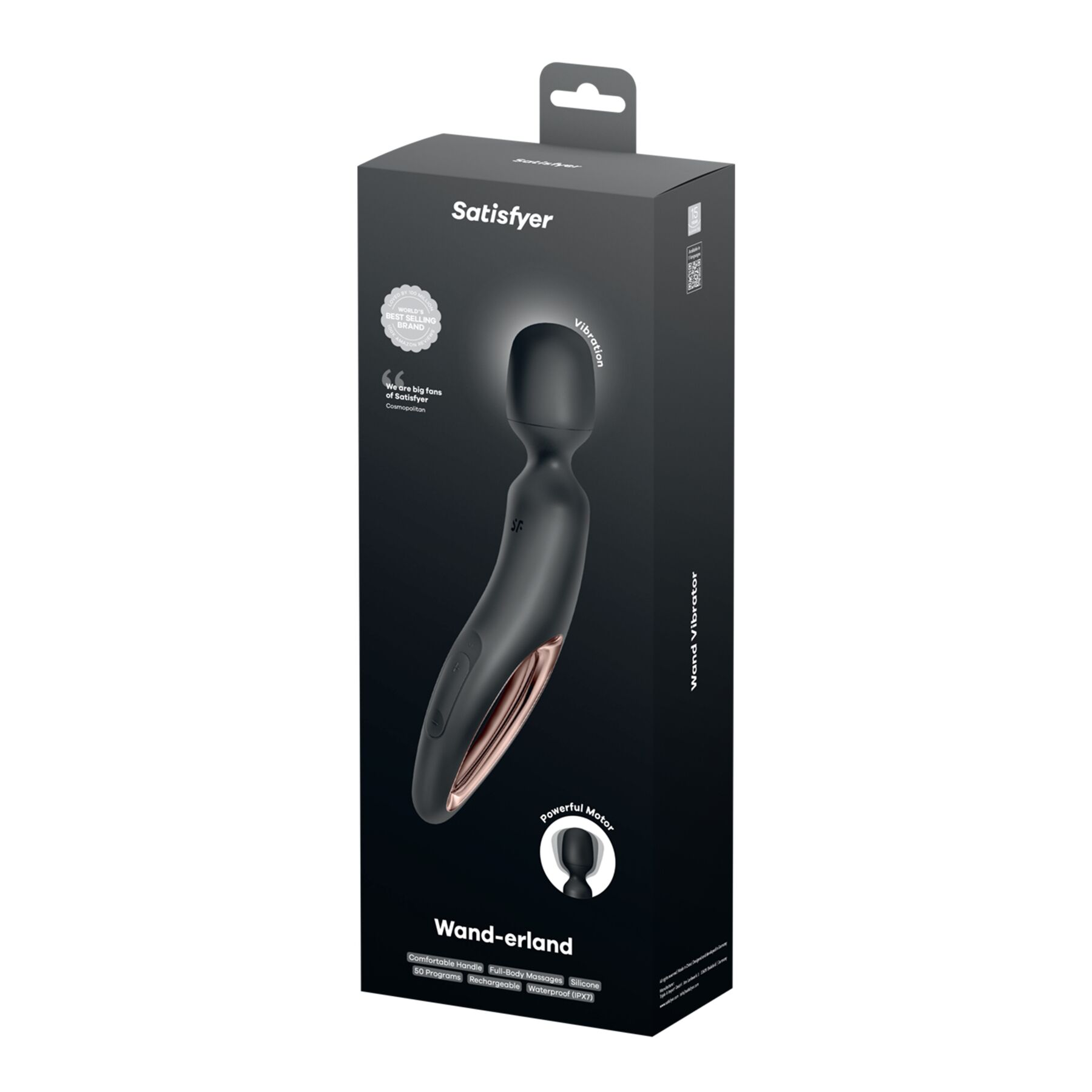 �������������-�������� Satisfyer Wand-erland (Black/Rosegold), 50 ��������� ��������, 30 � 5,4 ��