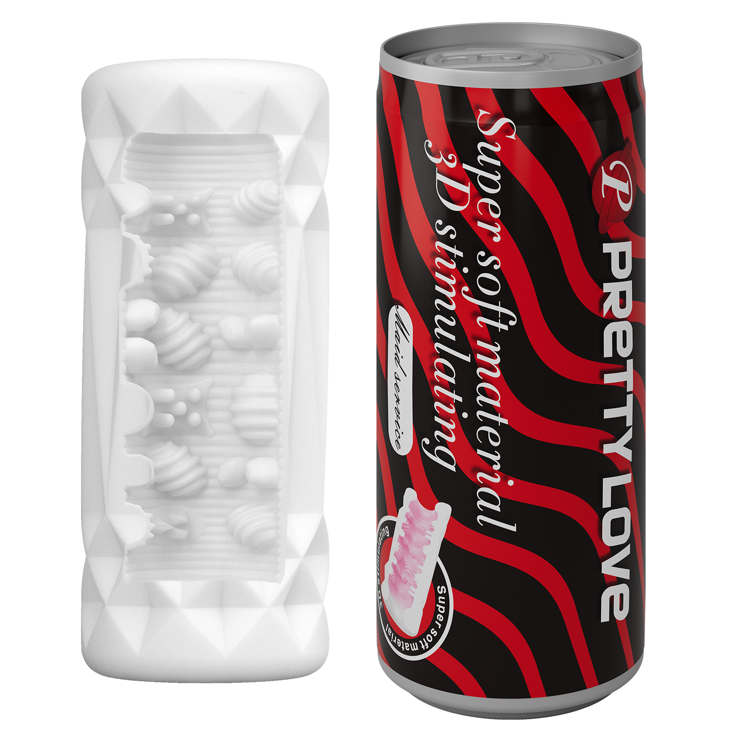 �������� ����������� � ���� ������� ������� Pretty Love Pop-Top Can Masturbator, 11 � 4,5 ��