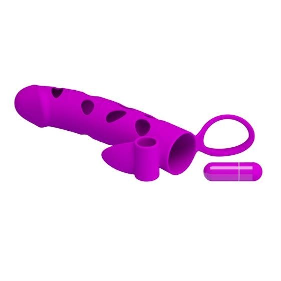     Pretty Love Vibrating Penis Sleeve With Ball, 15,2  3,3 