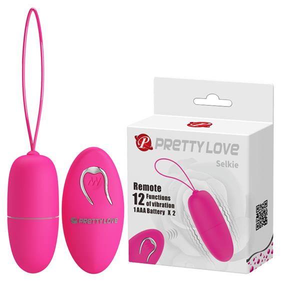 ��������� Pretty Love Selkie Vibrating Egg Pink, ������������ ����� ����������, 6,9 � 3 ��