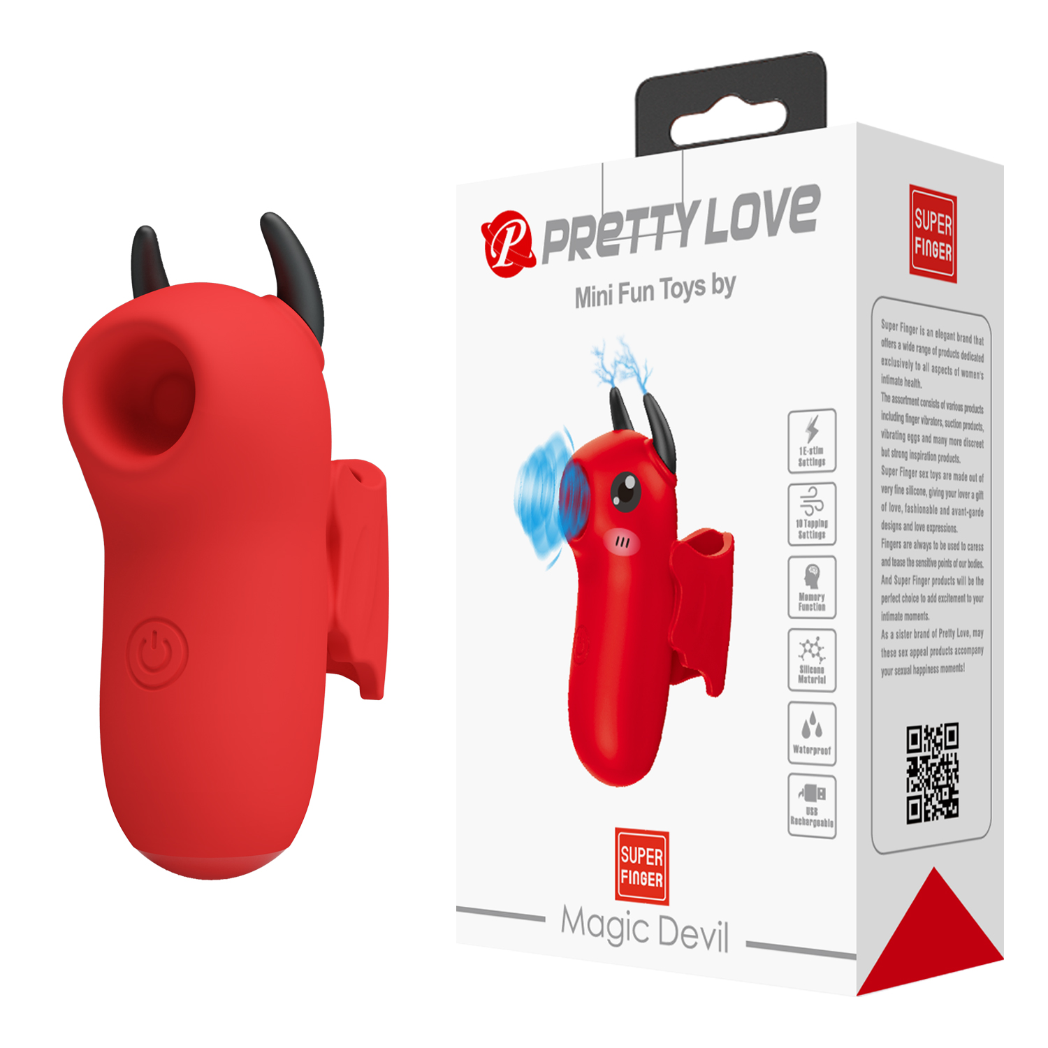 ��������� ��������������� � ������������������ Pretty Love Magic Devil Stimulator Red, 6,9 � 3 ��