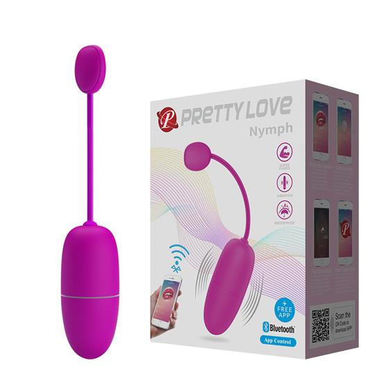 �����-��������� Pretty Love Nymph Vibrating Egg Purple (App), 12 ������� ��������, 18 � 3 ��