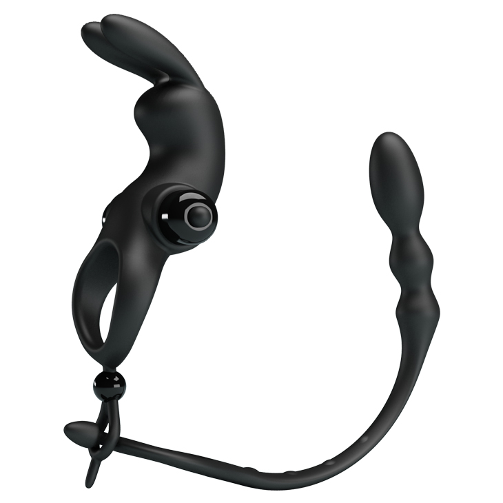 ����������� ����������� � �������� ������� Pretty Love Vibration Penis Sleeve V Black, 10 �������