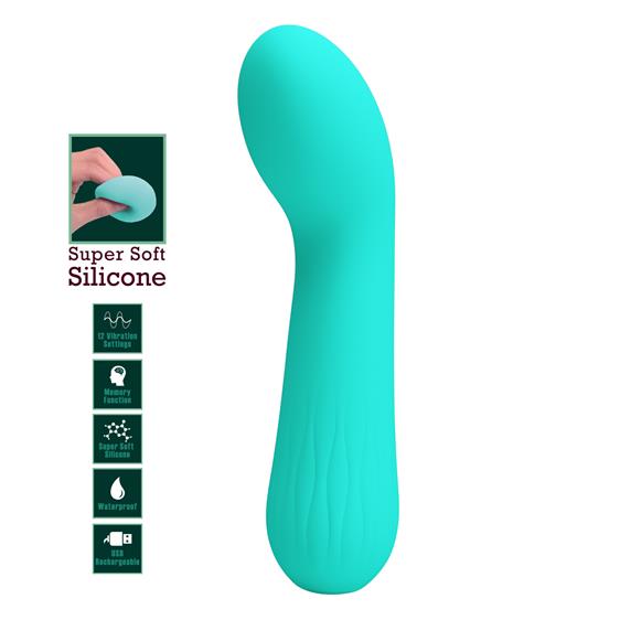 ���������� ��������������� ��� ����� G Pretty Love Kirk Vibrator Mint, 15 � 3,5 ��