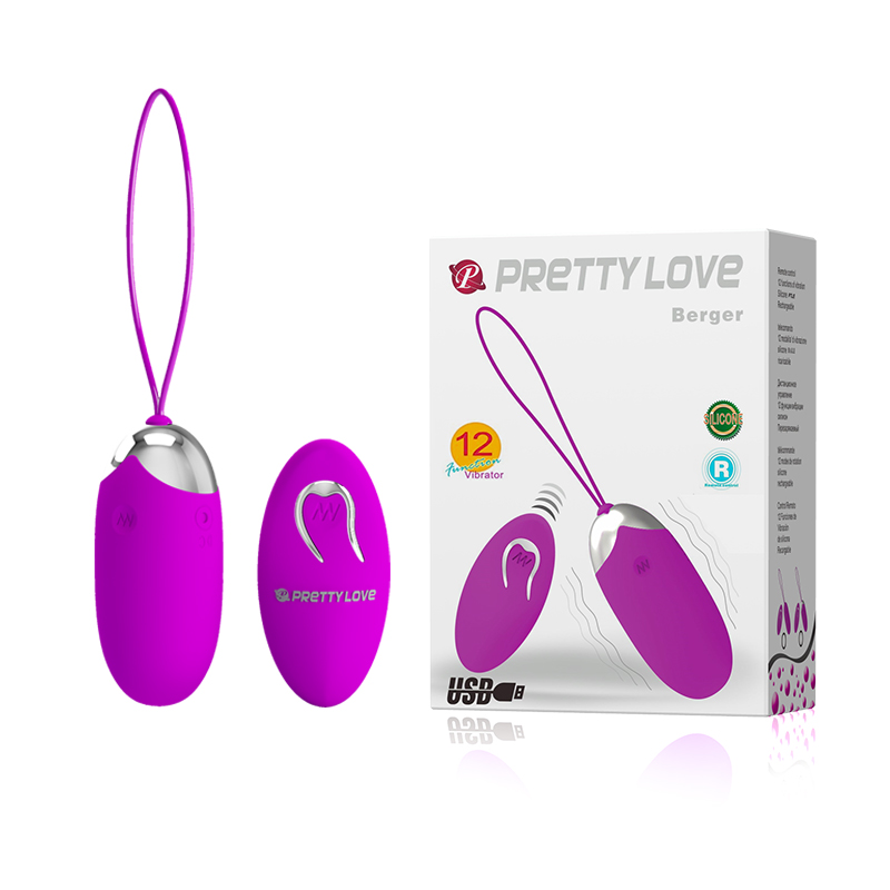 ��������� �� ������������� ������ Pretty Love Berger Vibrating Egg Purple, 12 ������� ��������, 7,5 � 3,3 ��
