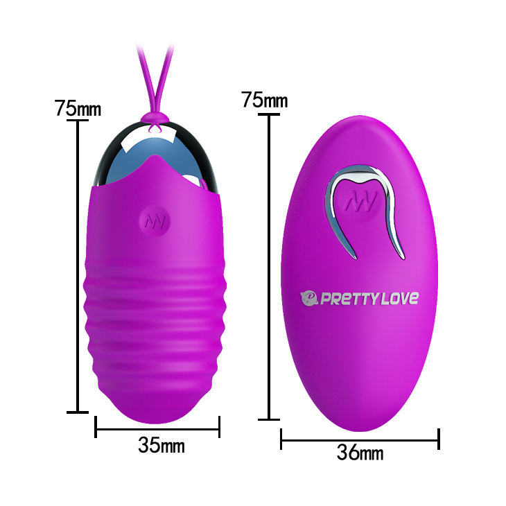 ��������� Jessica Vibrating Egg Purple, ��������� �����������, 12 ������� ��������, 7,5 � 3,5 ��