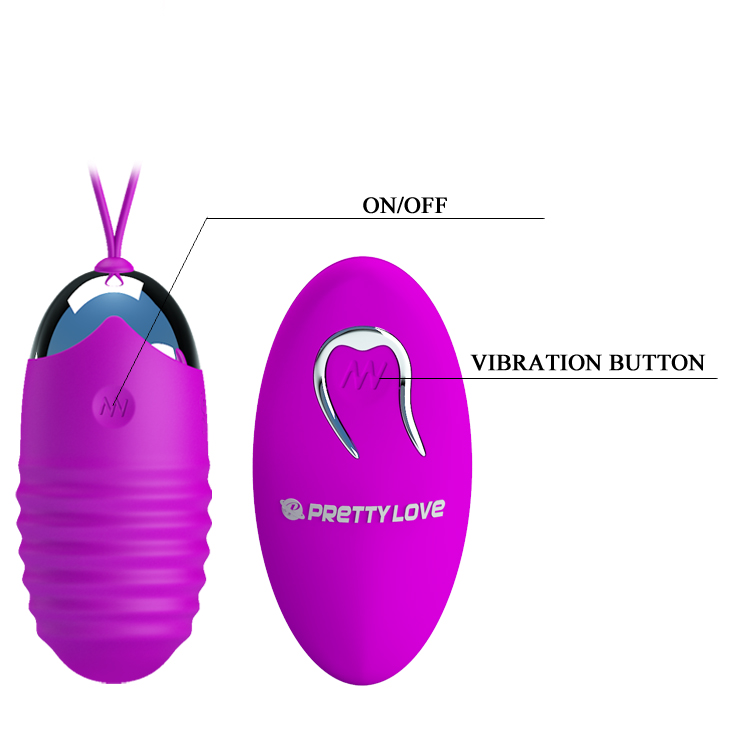��������� Jessica Vibrating Egg Purple, ��������� �����������, 12 ������� ��������, 7,5 � 3,5 ��
