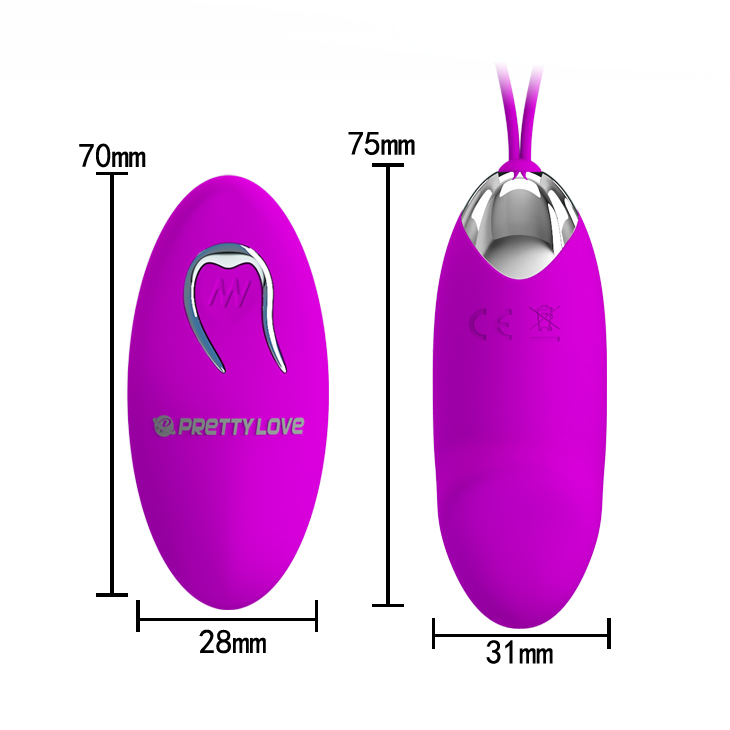 ��������� �� ������������� �������� Pretty Love Julia Vibrating Egg Purple, ������������ ����� ��, 7 � 3,1 ��