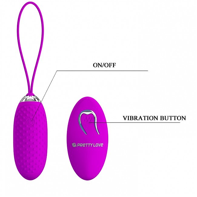     Pretty Love Joannna Vibrating Egg Purple, 7,2  2,8 