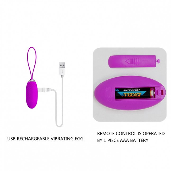     Pretty Love Joannna Vibrating Egg Purple, 7,2  2,8 