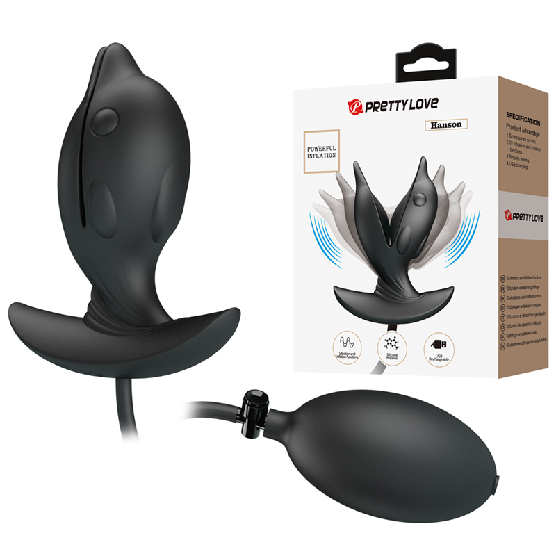 �������� ����������� � ��������� Pretty Love Hanson Anal Plug Black, 10 ������� ������