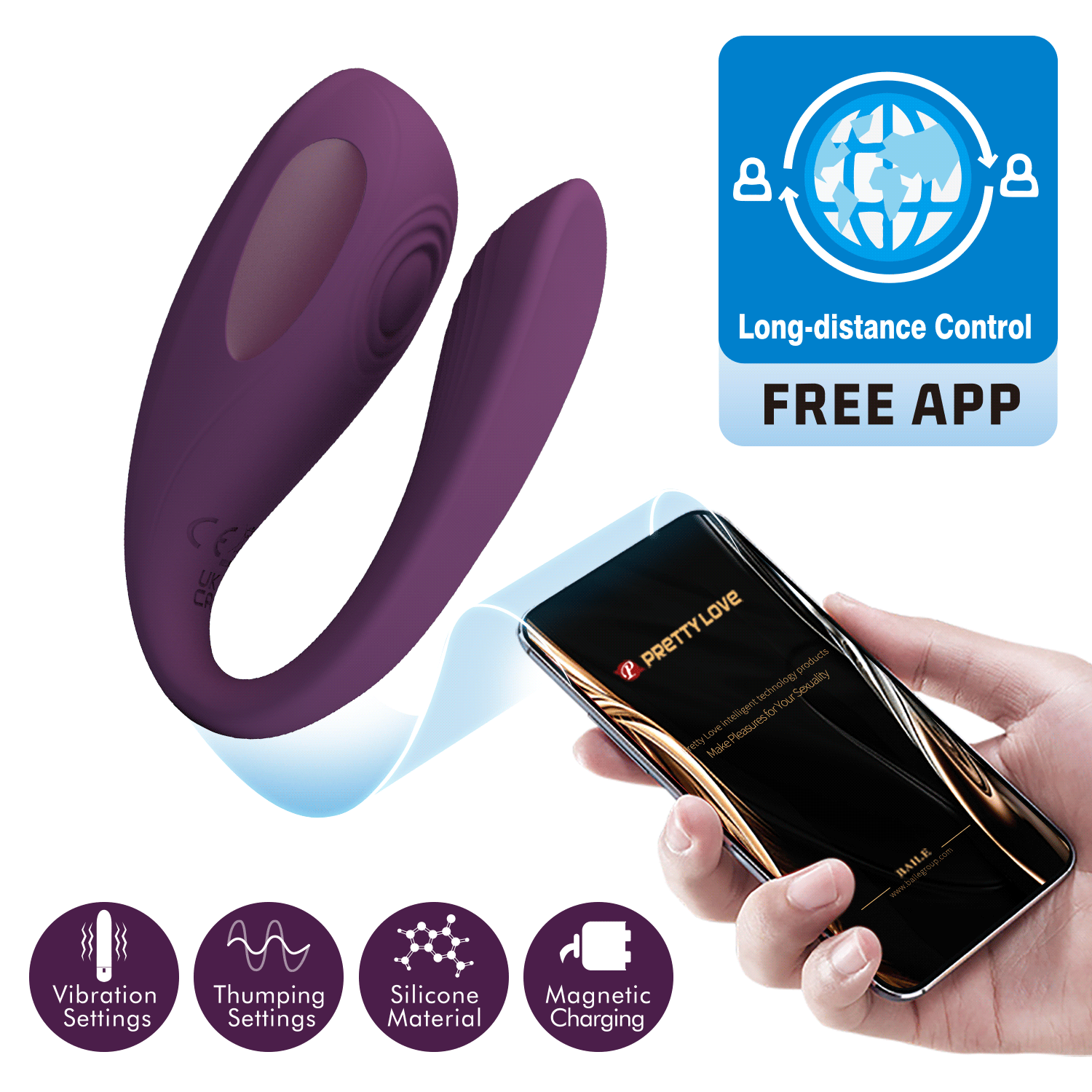�����-��������������� Aari Stimulator Purple, 10 ������� ��������, 9,1 � 2,2 ��